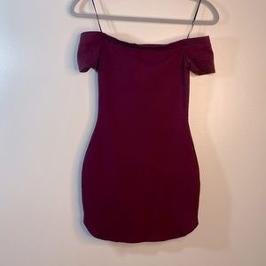 Maroon Mini Dress